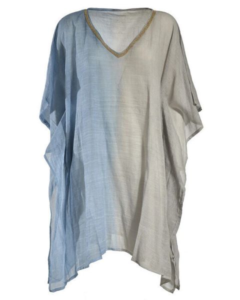 Εικόνα της Ble Resort Collection Γαλάζιο/Γκρι Καφτάνι.