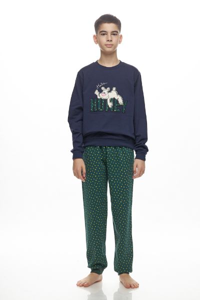 Εικόνα της Galaxy Παιδική Πιτζάμα Βαμβακερή Μπλε 136-25
