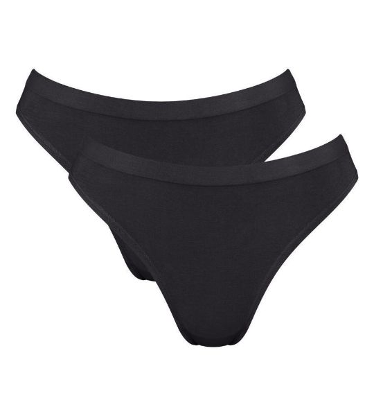 Εικόνα της Sloggi Go Sense High Γυναικεία Slip 2Pack Μαύρο 10225668-0004