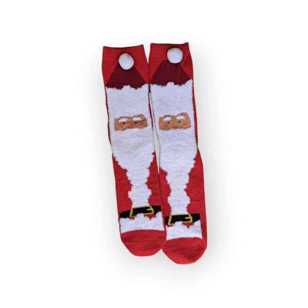 Εικόνα της Ysabel Mora Κόκκινες Soft Xmas Ανδρικές Κάλτσες Με Βεντουζάκια Σιλικόνης.