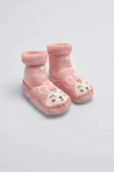 Εικόνα της Ysabel Mora Ροζ Παιδική Καλτσοπαντόφλα.