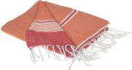 Εικόνα της Inart Ble Πετσέτα Θαλάσσης Παρεό με Κρόσσια σε Πορτοκαλί χρώμα 170x90cm 5-46-807-0087