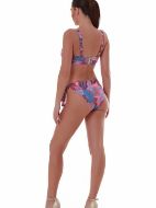 Εικόνα της Bluepoint Κοραλί Εμπριμέ Bikini Slip Με Πλαϊνά Δεσίματα.