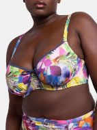 Εικόνα της Dorina Miquela Ραφ Φροράλ Bikini Top Με Μπανέλες.