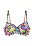 Εικόνα της Dorina Miquela Ραφ Φροράλ Bikini Top Με Μπανέλες.