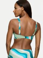 Εικόνα της Triumph Summer Mix & Match W Λευκό/Φυστικί/Πετρόλ Μαγιό Top Με Μπανέλες.