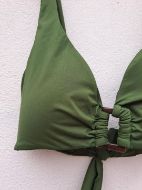 Εικόνα της Blu4u Χακί Bikini Top Χωρίς Μπανέλες Cup D.