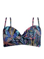 Εικόνα της Apple Μπλε εμπριμέ μαγίο strapless.