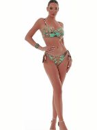 Εικόνα της Bluepoint Strapless Bikini Top Floral Πετρόλ 25066057D-09