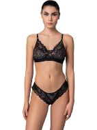 Εικόνα της Milena by Paris Bralette Με Δαντέλα Μαύρο 010179
