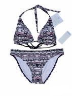 Εικόνα της Naturana Set bikini γυναικείο μαγιό άσπρο/μπλε/φούξια.