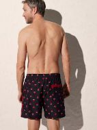 Εικόνα της Ysabel Mora Ανδρικό Μαύρο Μαγιό Σορτς Με Καρπούζια.