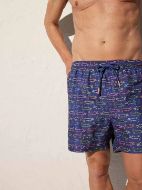 Εικόνα της Ysabel Mora Μπλε Ανδρικό Μαγίο Σορτς Με Κροκόδειλους.