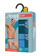Εικόνα της 2Pack Sloggi Start Midi Ανδρικά Βαμβακερά Slip Πετρόλ/Γαλάζιο .