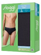 Εικόνα της Sloggi Ever Ανδρικά Σλιπ Μαύρο 2Pack 10222378-0004