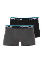 Εικόνα της 2 Pack Apple Boxer Black & Navy/Thyme.