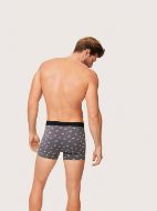 Εικόνα της 2Pack Ysabel Mora Boxer Ανδρικά Ανθρακί/Μπορντό Εμπριμέ.