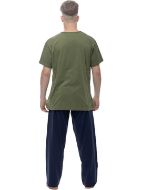 Εικόνα της Ανδρική Καλοκαιρινή Πυτζάμα Δύο Παντελόνια Galaxy Χακί 714-25