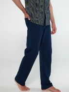 Εικόνα της Vamp Καλοκαιρινό Ανδρικό Παντελόνι Πιτζάμας Βαμβακερό Μπλε 20683