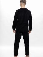 Εικόνα της Galaxy Χειμερινή Ανδρική Πιτζάμα Βελουτέ Μαύρο 807-24