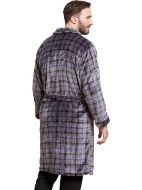 Εικόνα της Jeannette Lingerie Χειμερινή Ανδρική Ρόμπα Fleece Γκρι 5326