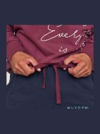 Εικόνα της Muydemi Βαμβακερή Μπορντό/Μπλε Ανδρική Πιτζάμα Φούτερ.