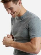 Εικόνα της Walk Βαμβακερή Ανδρική Φανέλα Κοντομάνικη Ανθρακί Μελανζέ.