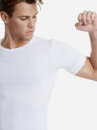 Εικόνα της Walk Ανδρικές Φανέλες Κοντομάνικες σε Λευκό Χρώμα 2Pack W1960-2-01