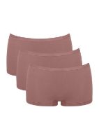 Εικόνα της Sloggi Βαμβακερά Γυναικεία Boxer 3Pack Κακάο 10222337-1141