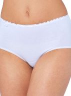 Εικόνα της 3 ΤΕΜΑΧΙΑ 24/7 Sloggi Cotton Midi λευκά γυναικεία εσώρουχα.