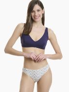 Εικόνα της 2Pack Walk Slip Bamboo Σιέλ/Εκρού Με Σχέδια.