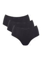 Εικόνα της Sloggi Βαμβακερά Γυναικεία Slip 3Pack Μαύρο 10222325-0004