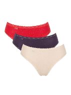 Εικόνα της Sloggi Holiday Tai Γυναικεία Slip 3Pack Μπεζ/Κόκκινο/Μοβ 10198035-M023