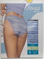 Εικόνα της 2 Pack Sloggi Go Tai Organic Cotton Εμπριμέ Λιλά/Μπλε.