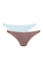 Εικόνα της Sloggi Go H Mini Βαμβακερά Γυναικεία Slip 2Pack L. Blue/ Mocha 10207411-M019