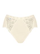 Εικόνα της Sloggi Chic Tai Ψηλόμεσο Γυναικείο Slip με Δαντέλα Ιβουάρ 10005202-0038