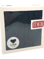 Εικόνα της IDER 3071-2P Βαμβακερά Γυναικεία Slip 2Pack με Δαντέλα Μαύρα