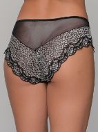 Εικόνα της Milena by Paris Βαμβακερό Ψηλόμεσο Γυναικείο Slip με Δαντέλα Μαύρο 008481