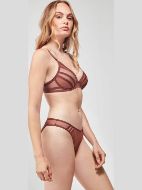 Εικόνα της Gisela Καφέ Slip Με Τούλι.