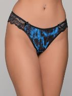 Εικόνα της Milena by Paris  Γυναικείο Brazil με Δαντέλα Μπλε-μάυρο 008471-Μπλε-μαύρο