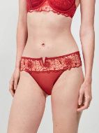 Εικόνα της Gisela Σκούρο Κόκκινο Slip Με Δαντέλα & Τούλι.