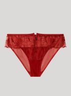 Εικόνα της Gisela Σκούρο Κόκκινο Slip Με Δαντέλα & Τούλι.