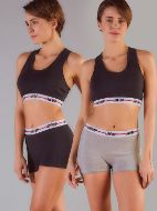Εικόνα της Wrap 2Pack Boxer Black/Grey Γυναικεία.