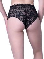 Εικόνα της Milena by Paris Ψηλόμεσο Γυναικείο Brazil με Δαντέλα Μαύρο.