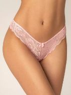 Εικόνα της Πράσινο Brazil από ελαστική δαντέλα με σχέδιο τρίγωνο από λάστιχα πίσω και διακοσμημένο με σατέν φιογκάκια.