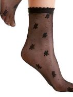 Εικόνα της Gabriella Γυναικεία Καλτσάκια 20 Den Μαύρα με Print Gab566-Black