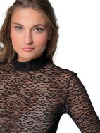 Εικόνα της Milena by Paris Γυναικείο Κορμάκι String με Δαντέλα & Διαφάνεια Ζιβάγκο Μαύρο 002472