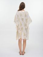 Εικόνα της Ble Resort Collection Εκρού/Χρυσό Καφτάνι.