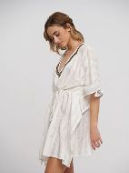 Εικόνα της Ble Resort Collection Λευκό Καφτάνι Με Χάντρες.