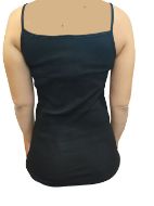 Εικόνα της Dreams μαύρο γυναικείο φανελάκι με ράντα.